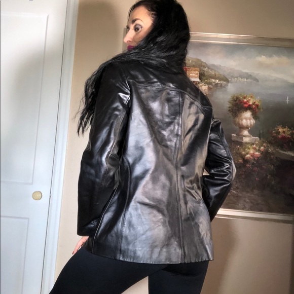 Colebrook black leather jacket - Picture 3 of 7